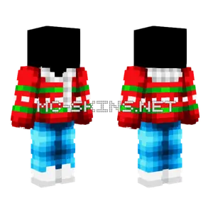 Holiday Red Sweater Jeans Minecraft skin