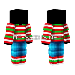 Holly Jolly Red White Green V2 Minecraft skin