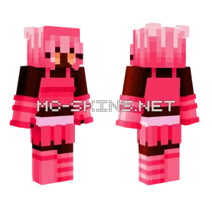 Hueshifted Pink Girl Minecraft skin