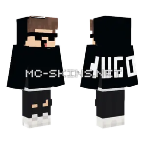 Hugo Black Suit Minecraft skin