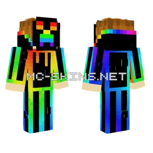 Human RGB Creeper Minecraft skin