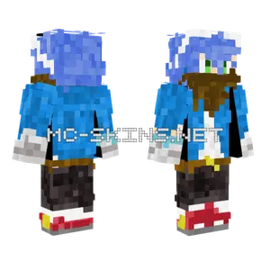 Human Sonic 2 Minecraft skin