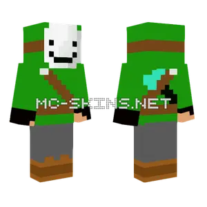 Hunter Dream With Diamond Axe Minecraft skin