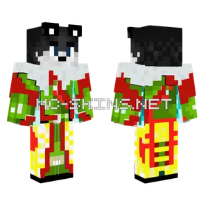 Husky Knight Green Minecraft skin