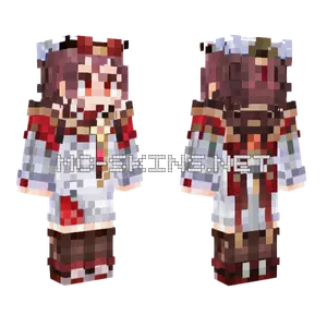 Hutao Color Accurate Cherries Snow Minecraft skin