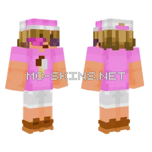Ice Cream Copper Girl Minecraft skin