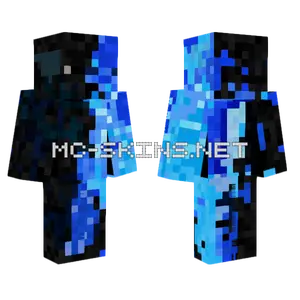 Ice Dark Axolotl Minecraft skin