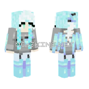 Ice Draco Girl Minecraft skin