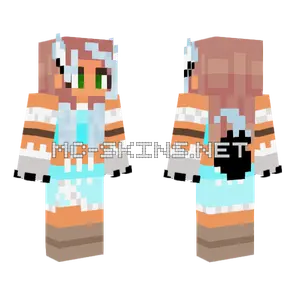 Ice Werewolf Girl Minecraft skin