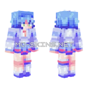 Ichigo Blue Girl Minecraft skin