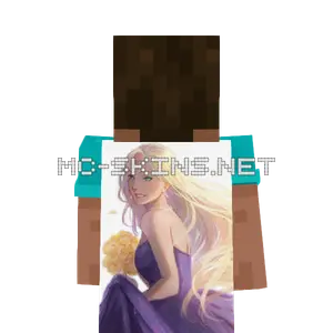 Ino Yamanaka Dress cape, outside and lining