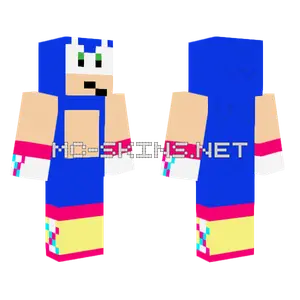 Inugami Korone Sonic Minecraft skin