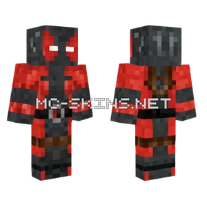 Inverted Deadpool Minecraft skin