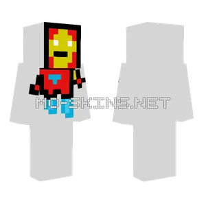 Iron Man Pixel Art Minecraft skin