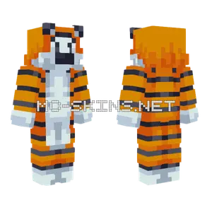 Irresistible Orange and White Minecraft skin