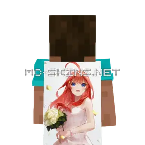Itsuki Nakano Wedding Dress cape, outside and lining