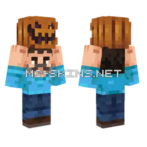 Jack Black Holding Jack O Lantern Minecraft skin