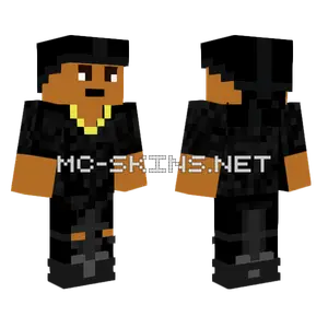 Janix All Black Fit Minecraft skin