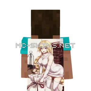 Jeanne d'Arc Sweater cape, outside and lining