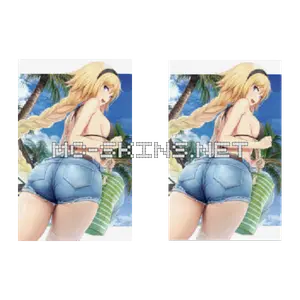 Jeanne d'Arc Swimsuit cape, outside and lining