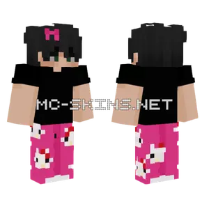 Jemss Hello Kitty Pajama Minecraft skin