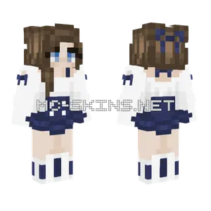 Jess Cute Blue Dress Minecraft skin