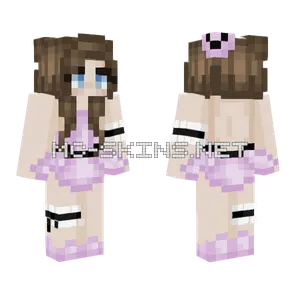 Jess Pink Dress Minecraft skin