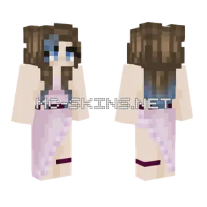 Jess Pink Dress Minecraft skin