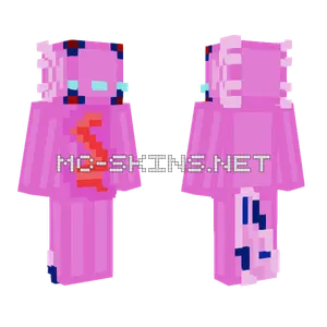 Jewel the Axolotl Animal OC Minecraft skin