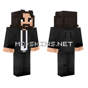 John Wick Improved Minecraft skin