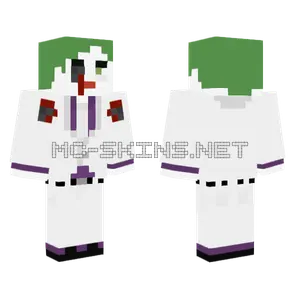 Joker With Batarang Eyeball Minecraft skin