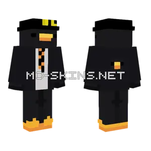 Jotaro Hat Suit Pengu Minecraft skin