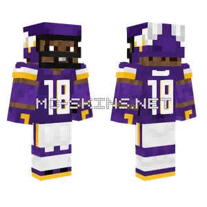 Justin Jefferson MFL Minecraft skin