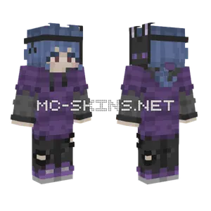 Kana Purple Bunny Mask Minecraft skin