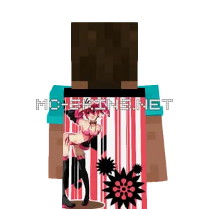Kasane Teto Swimsuit cape, outside and lining