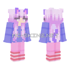 Kawaii Cat Girl Minecraft skin