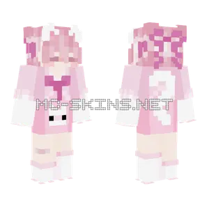 Kawaii Ish Pink Cat Minecraft skin