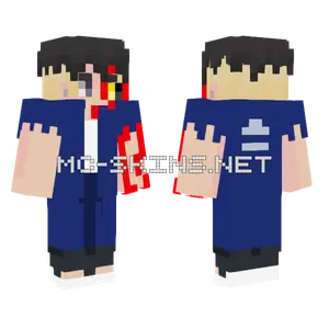 Kawaki Red Karma Yellow Eyes Minecraft skin