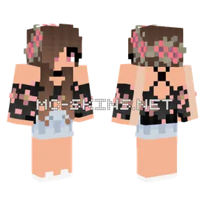 Kayla Flower Crown Minecraft skin