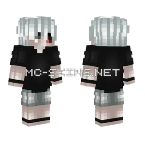 Ken Kaneki Tokyo Ghoul Minecraft skin