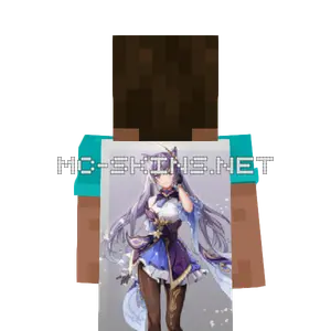 Keqing Dress cape, outside and lining