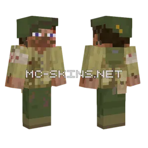 Khaki Soldier Uniform Minecraft skin