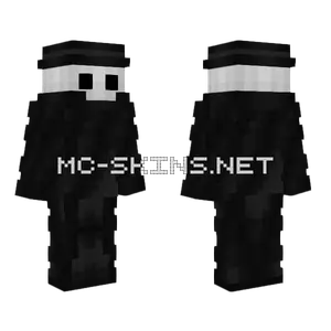 Kid1 Black White Bald Hat Minecraft skin