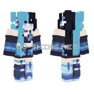 Kiguyumi Blue Outfit Minecraft skin