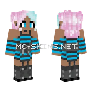 Killer Blue Fashion Minecraft skin