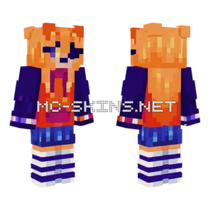 Killianthecrafter Orange Cat Girl Minecraft skin