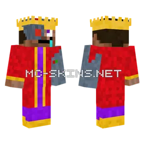 King Crazy Dude Different Minecraft skin
