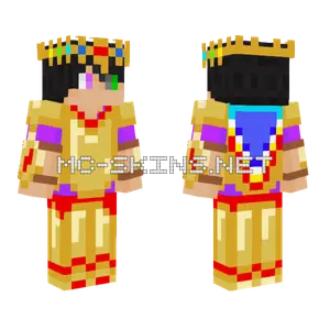 King Gold Armor Techno Minecraft skin