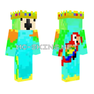King Parrot Minecraft skin