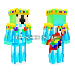 King Parrot Diamond Minecraft skin